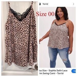 Torrid Leopard Print Lace Trim Cami